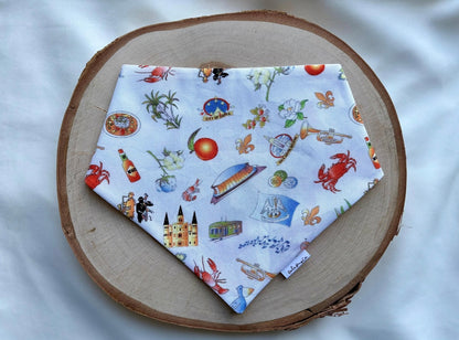 Louisiana Icons Over the Collar Bandana