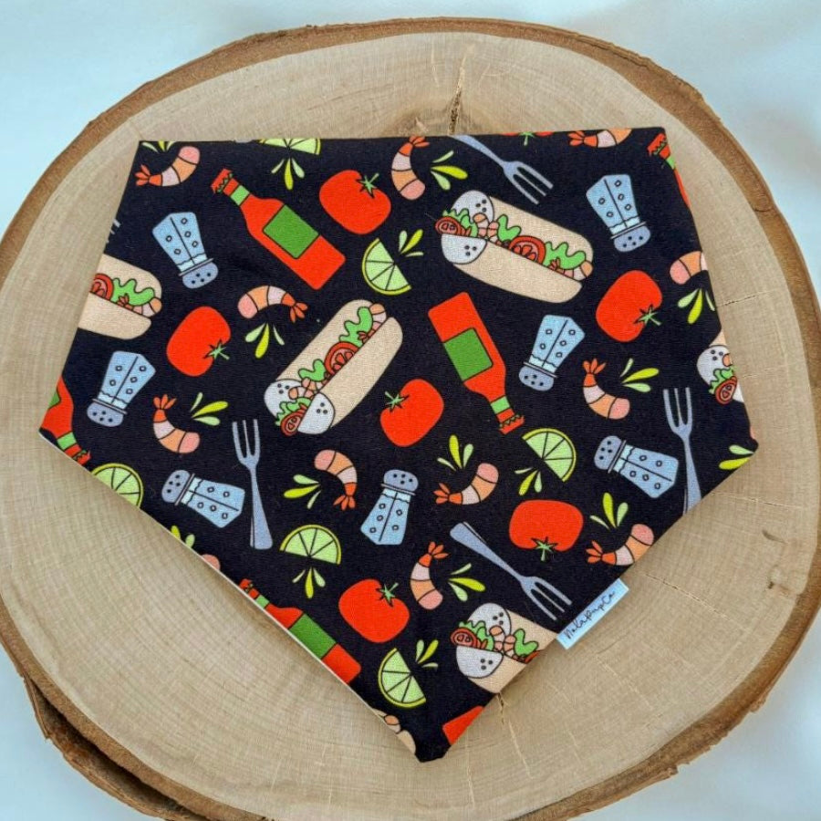 New Orleans Food Over the Collar Bandana